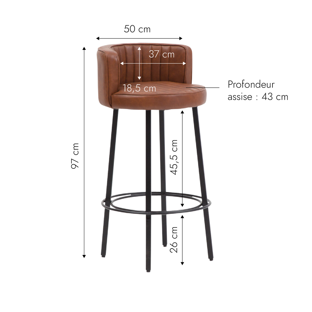 Tabouret de bar Tiago