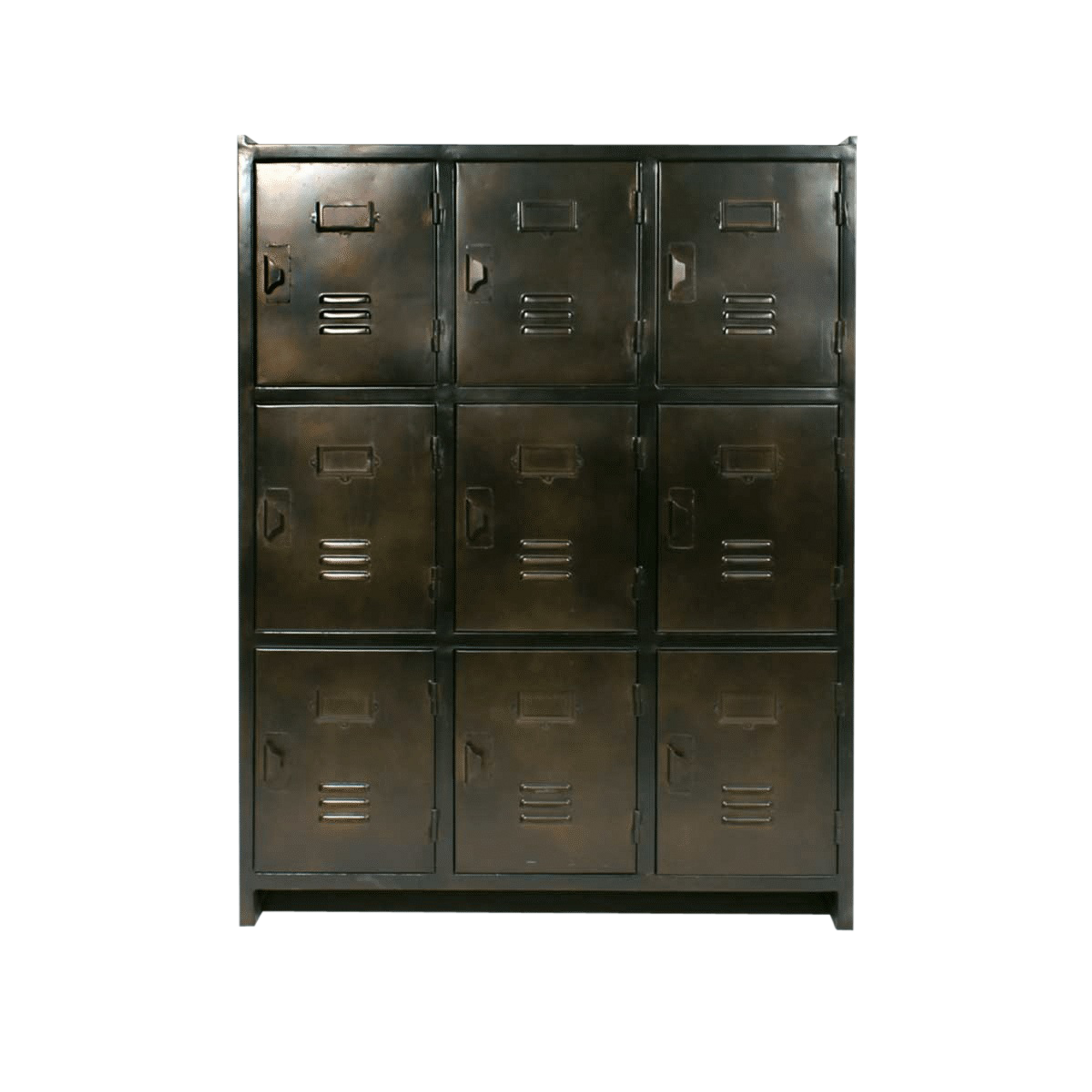 armoire industrielle métal marron style casier
