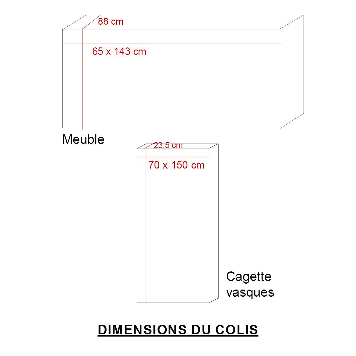 Meuble sous vasque en bois recyclé et métal Jade