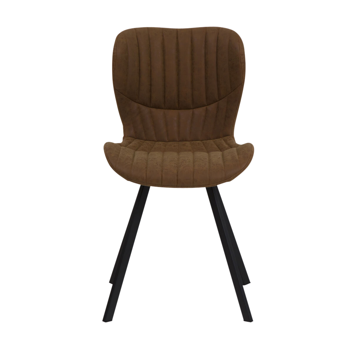 chaise rembourrée marron