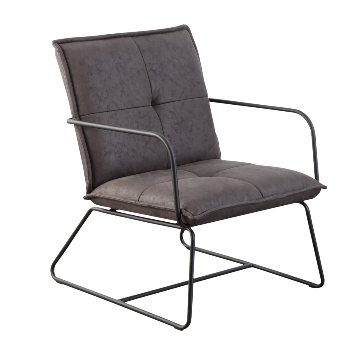 fauteuil gris foncé métal 