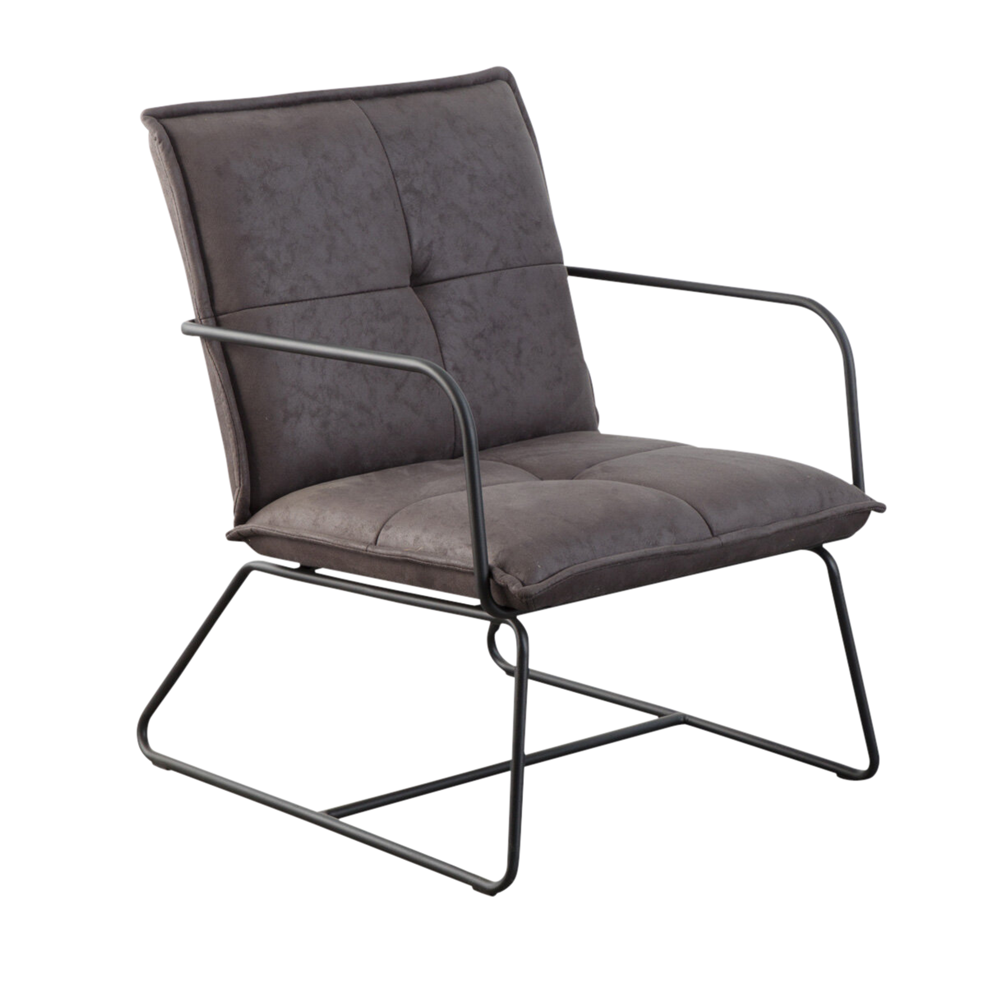 fauteuil gris foncé métal 