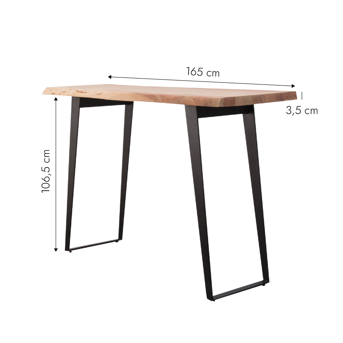 Table haute en bois d'acacia Tree
