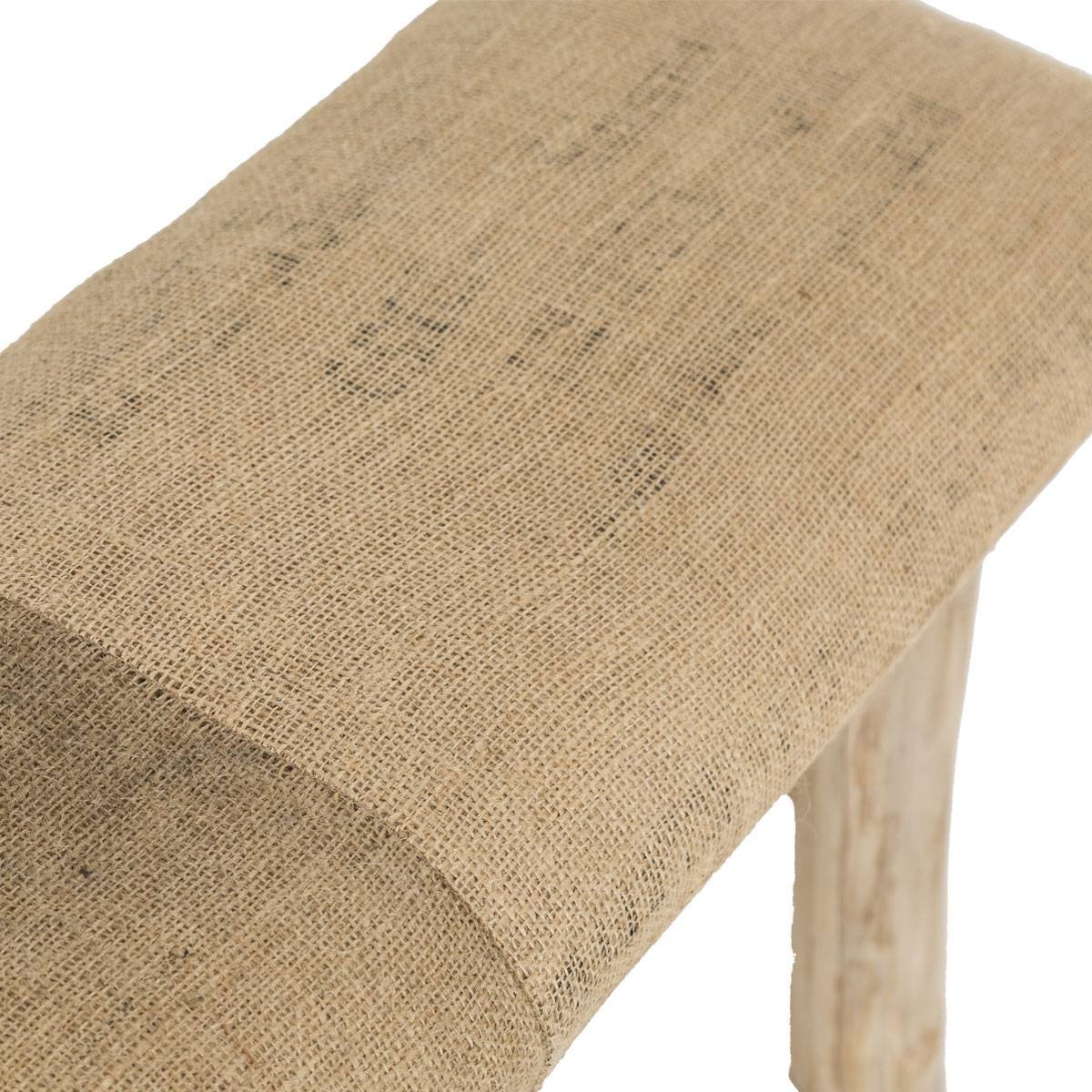 Banc en teck et toile de jute Rattan