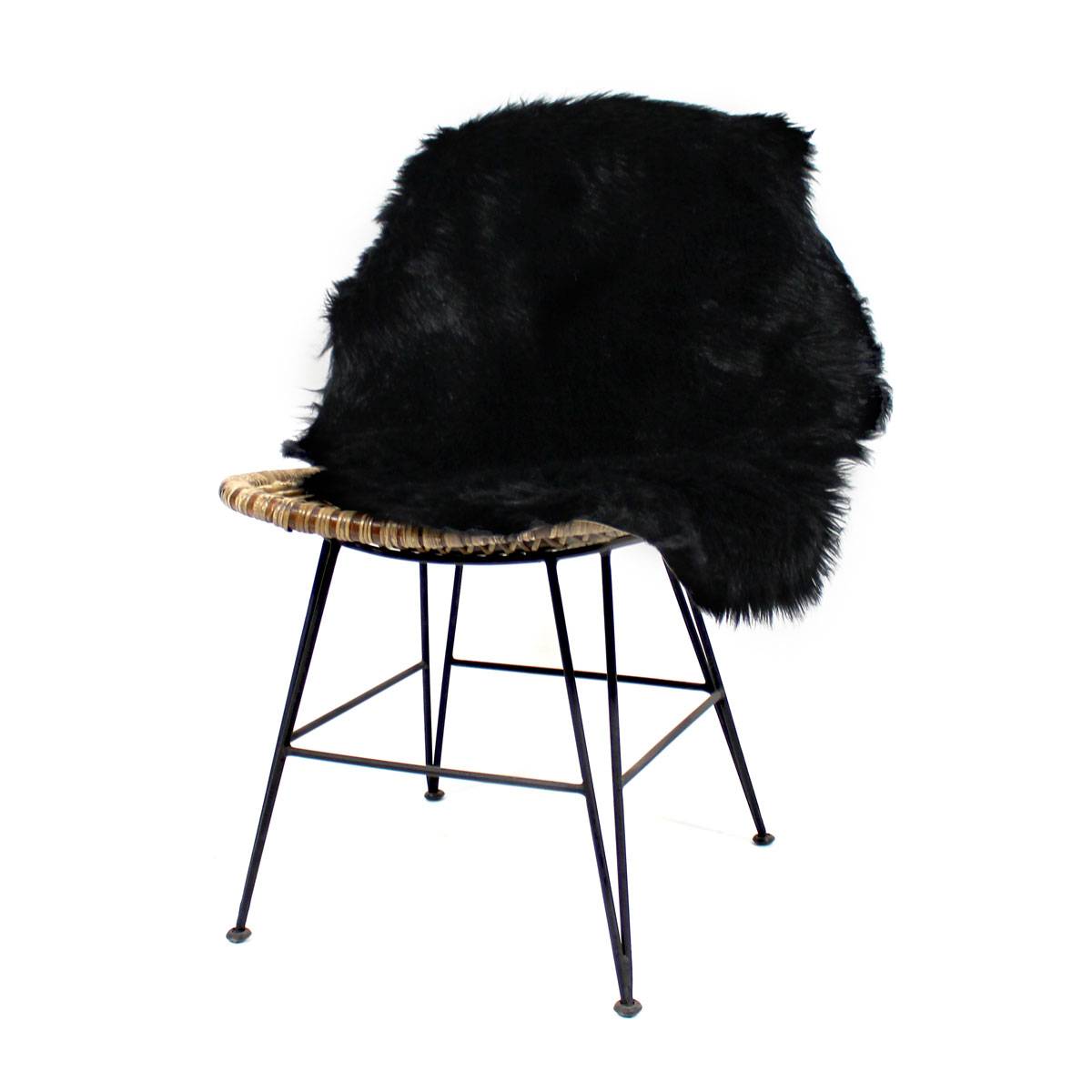 dessous de chaise en fausse fourrure