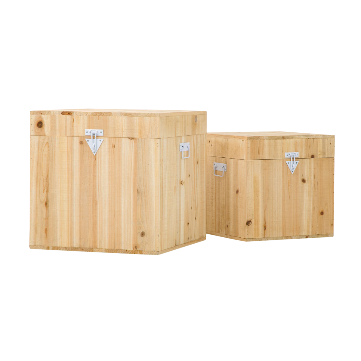 lot de deux coffres en bois rangement