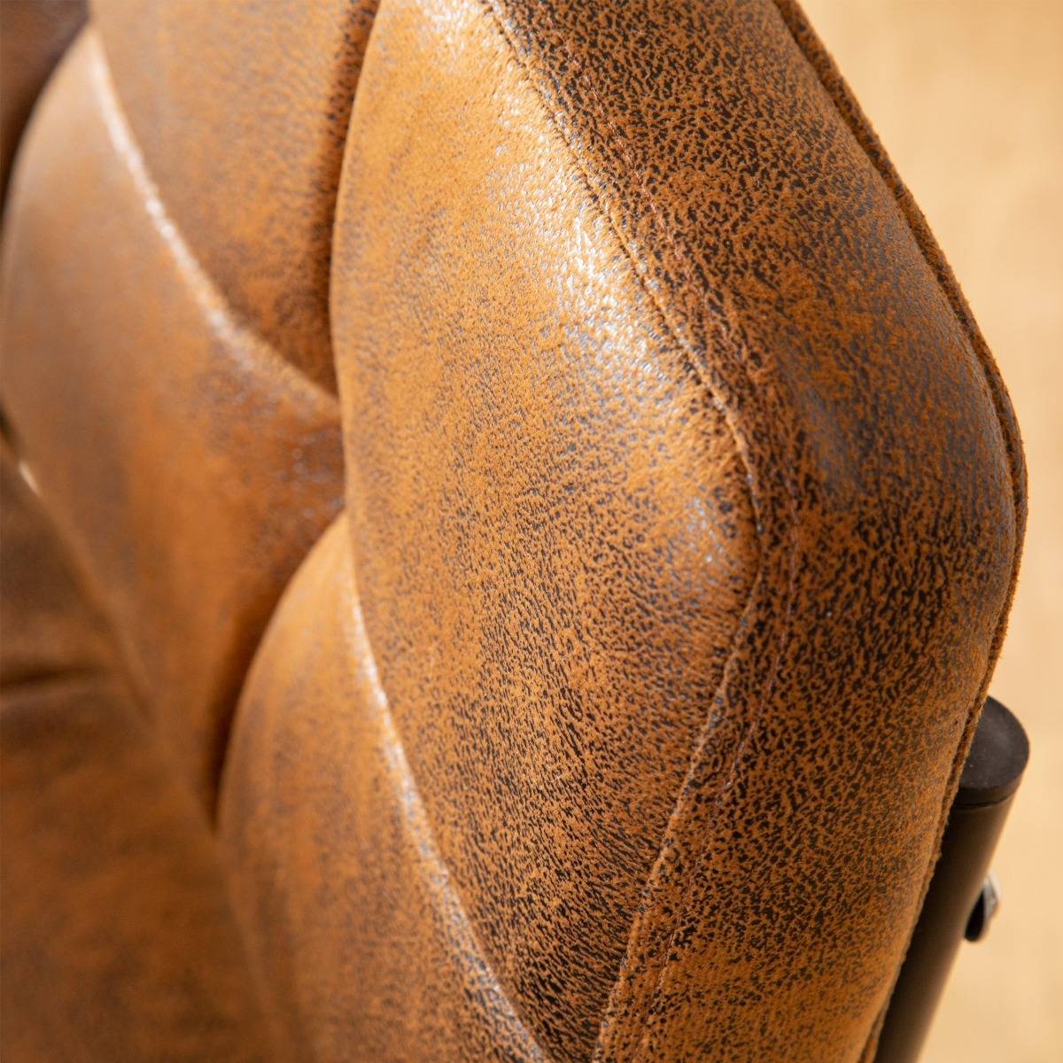 Chaise cantilever en microfibre marron Mambo (lot de 2)