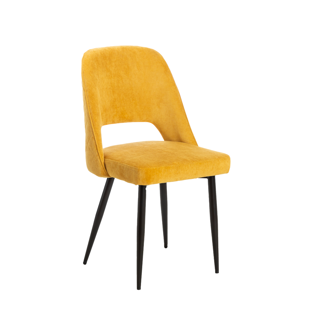 Chaise en velours moutarde Rumba (lot de 2)