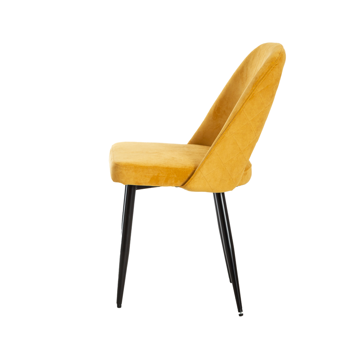 Chaise en velours moutarde Rumba (lot de 2)