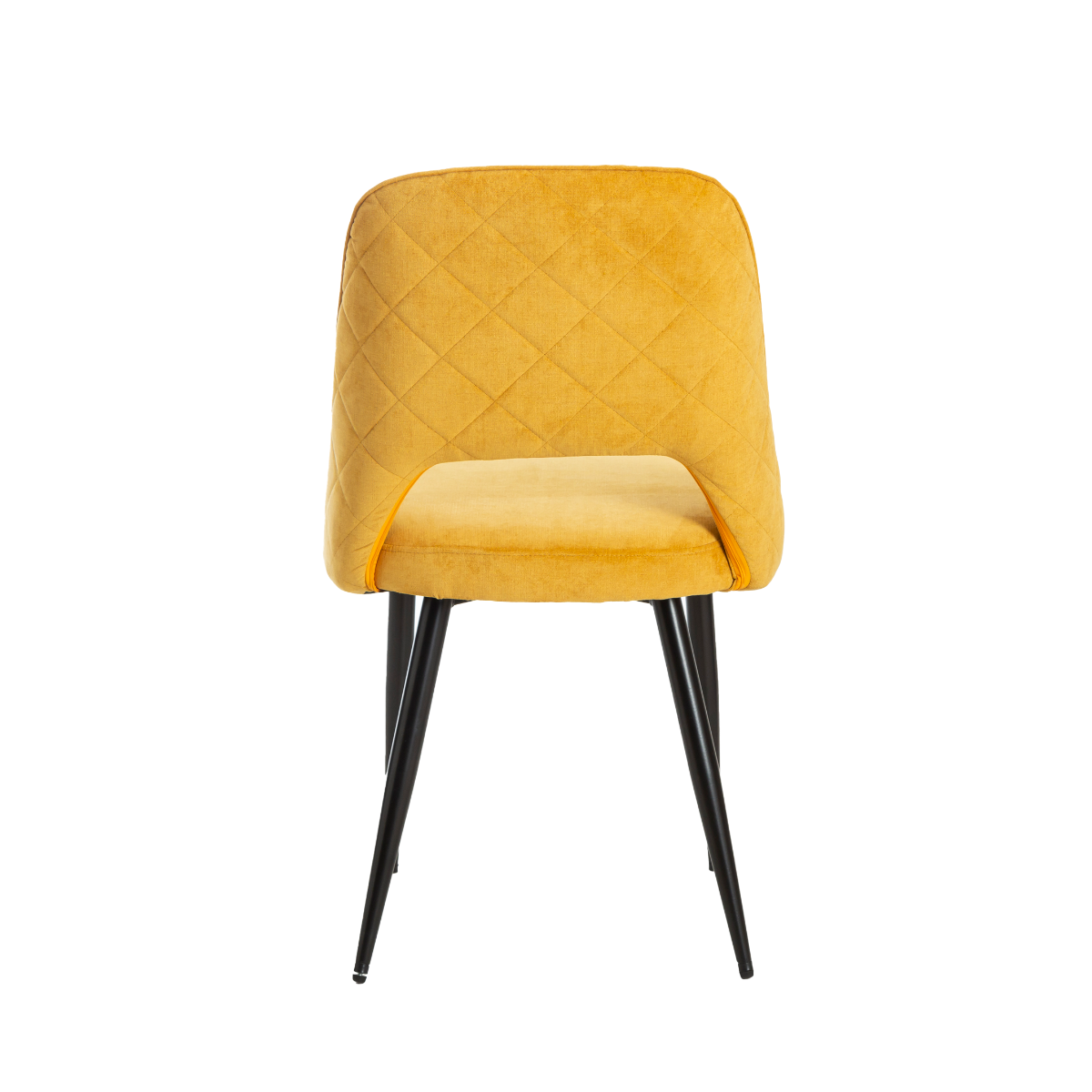 Chaise en velours moutarde Rumba (lot de 2)