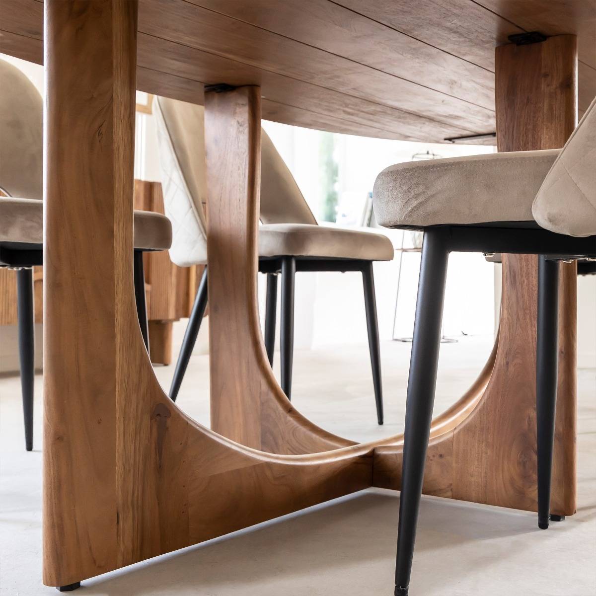 Table à manger en bois d'acacia Azure