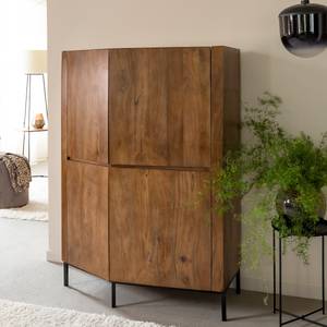 Buffet haut en bois de manguier et travertin Azure