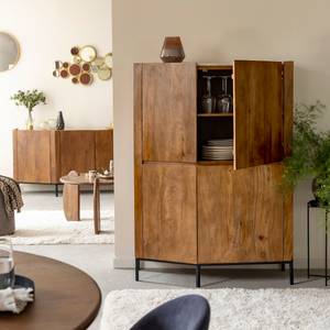 Buffet haut en bois de manguier et travertin Azure