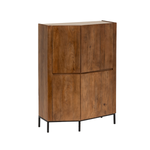 Buffet haut en bois de manguier et travertin Azure