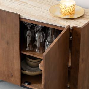 Buffet en bois de manguier et travertin Azure
