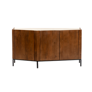 Buffet en bois de manguier et travertin Azure