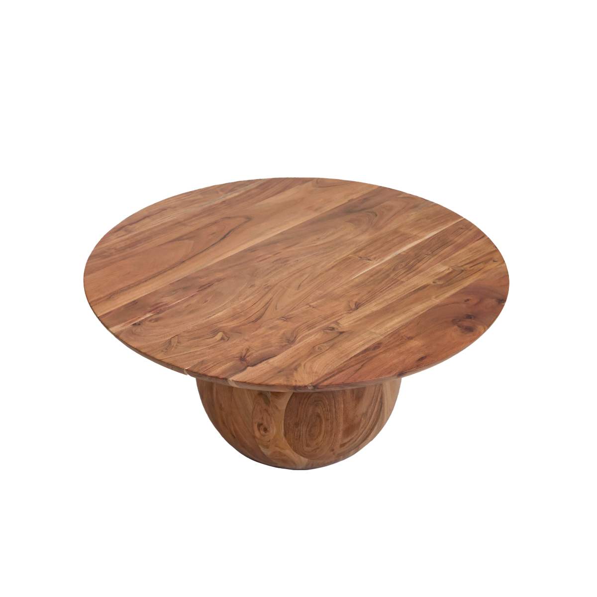 Table basse ronde en bois d'acacia Charlou