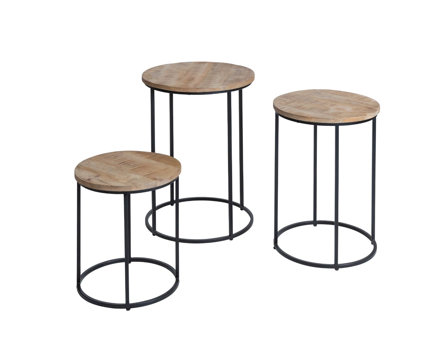 Table basse gigogne en bois de manguier Anouck