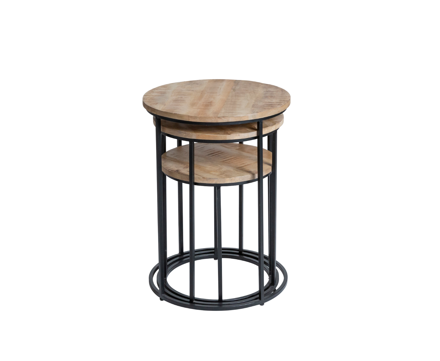 Table basse gigogne en bois de manguier Anouck