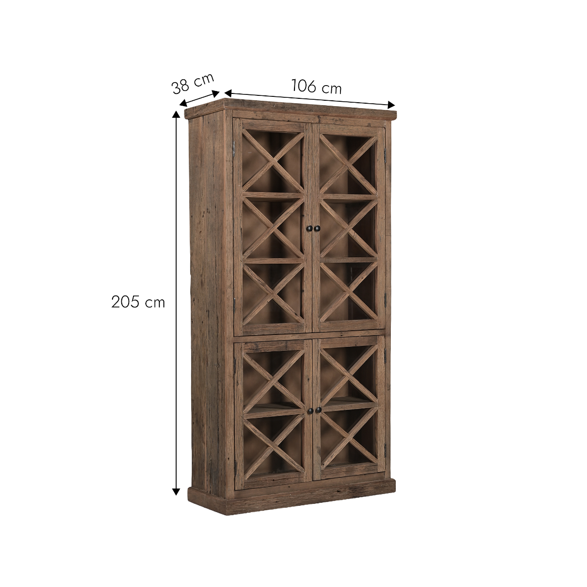Vitrine en bois recyclé Capucine