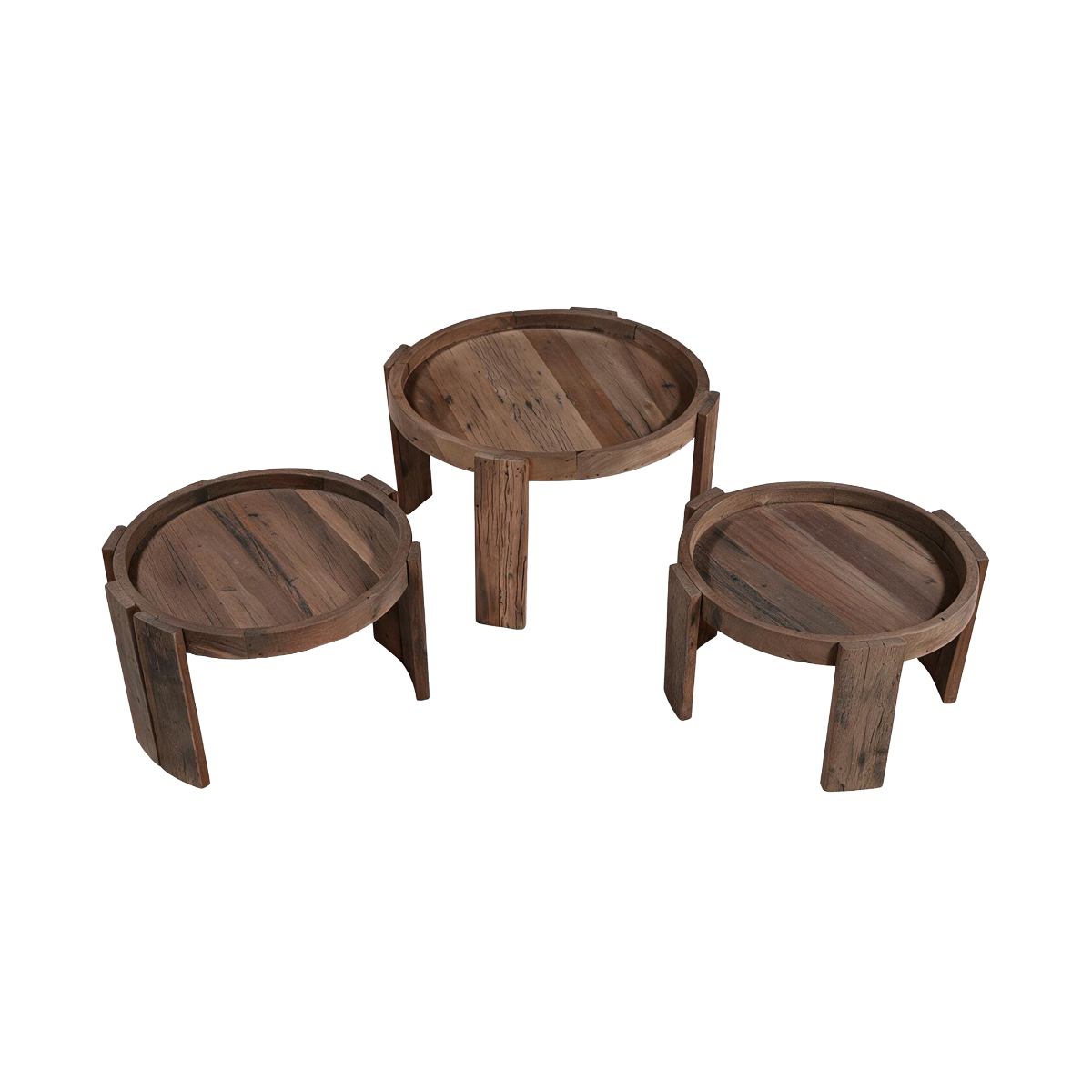 Tables basses gigognes en bois recyclé Capucine
