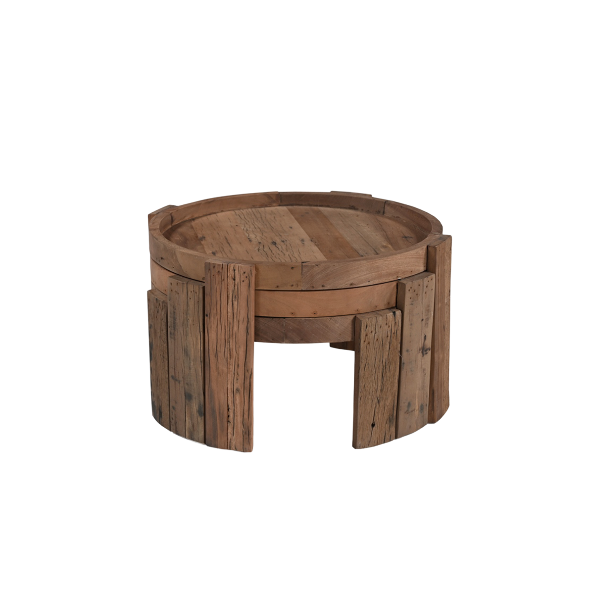 Tables basses gigognes en bois recyclé Capucine