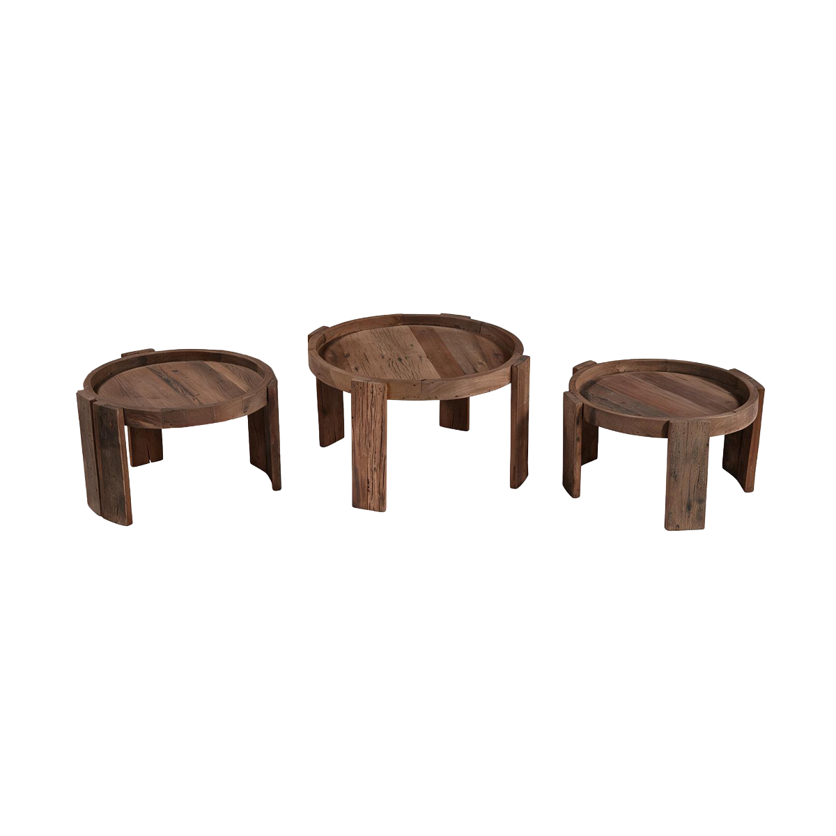 Tables basses gigognes en bois recyclé Capucine
