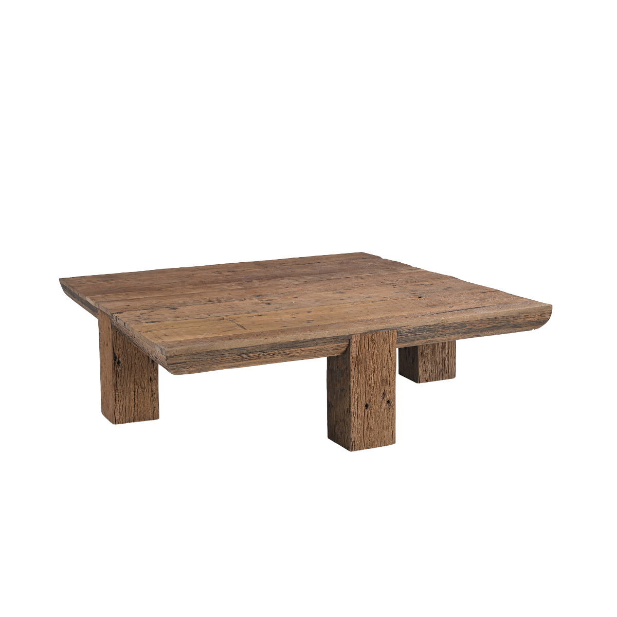 Table basse carrée en bois recyclé Capucine