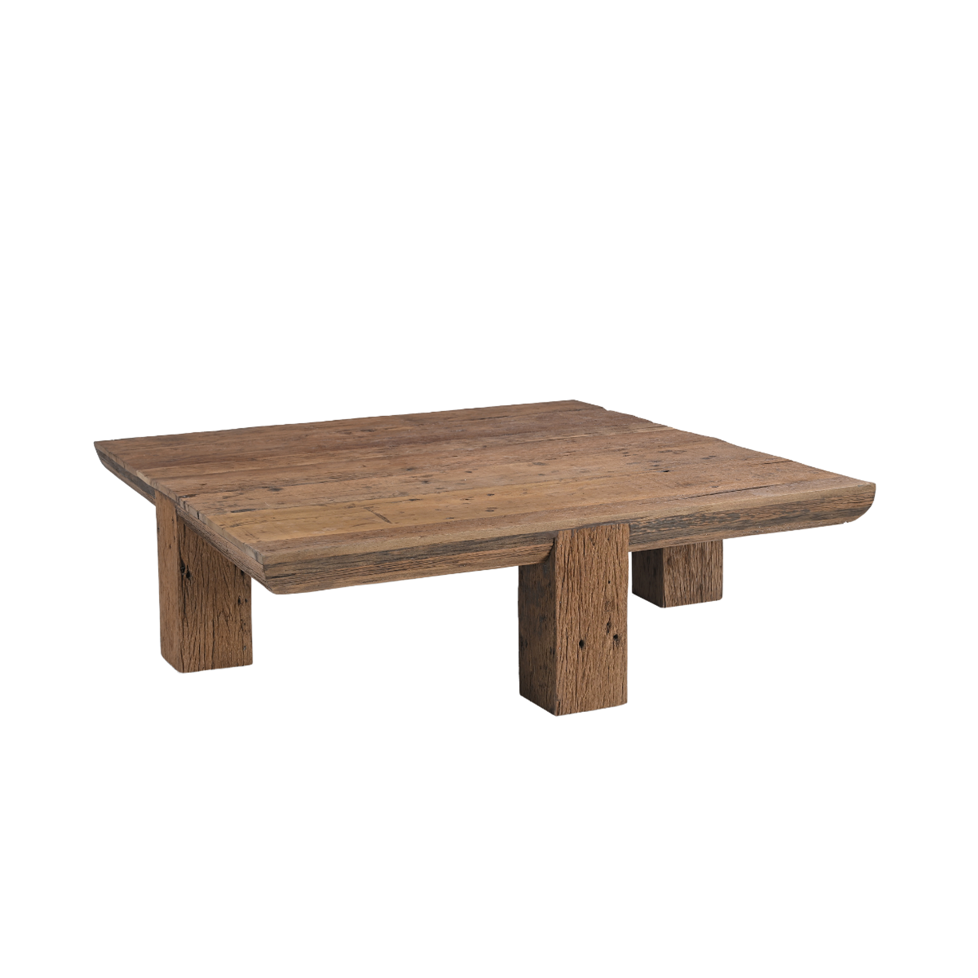 Table basse carrée en bois recyclé Capucine