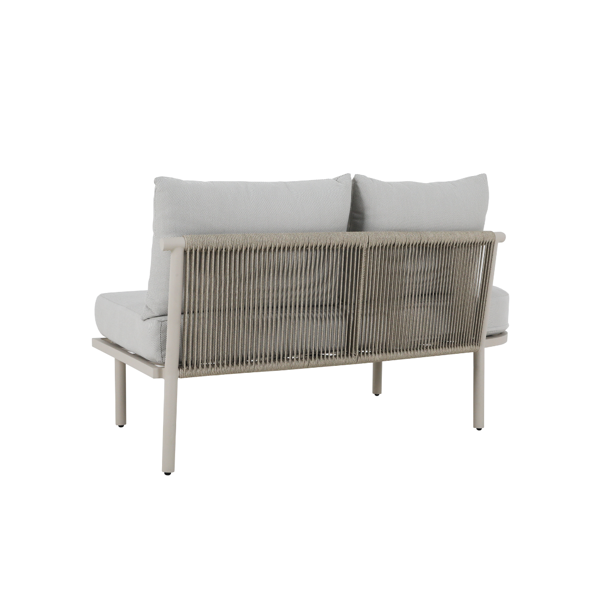 Salon de jardin haricot en aluminium taupe Zion