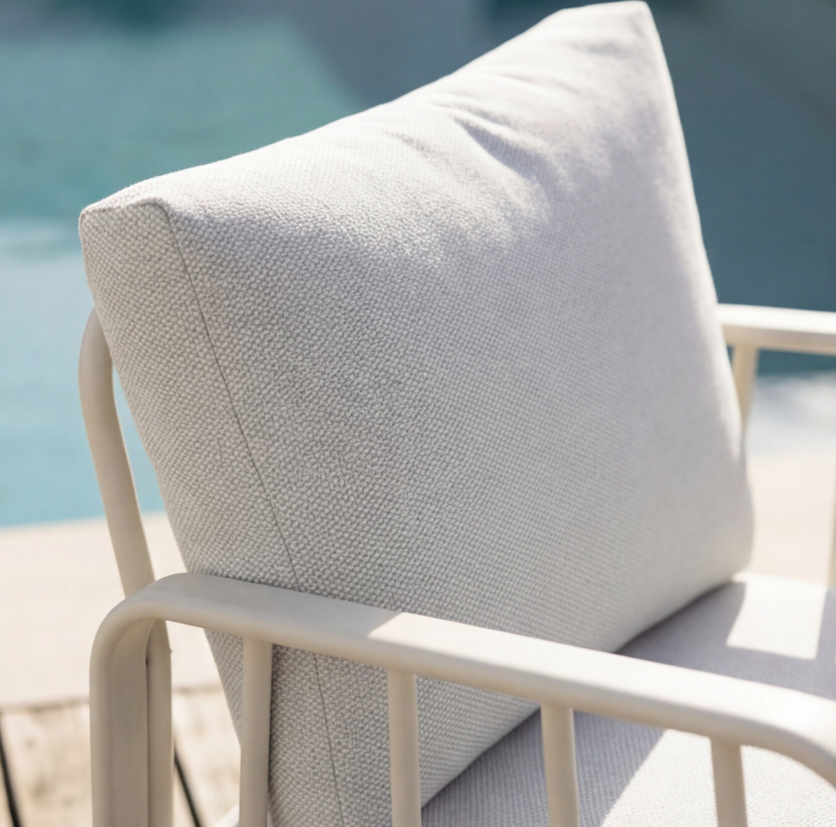 Rocking chair en aluminium pour jardin couleur taupe Zion