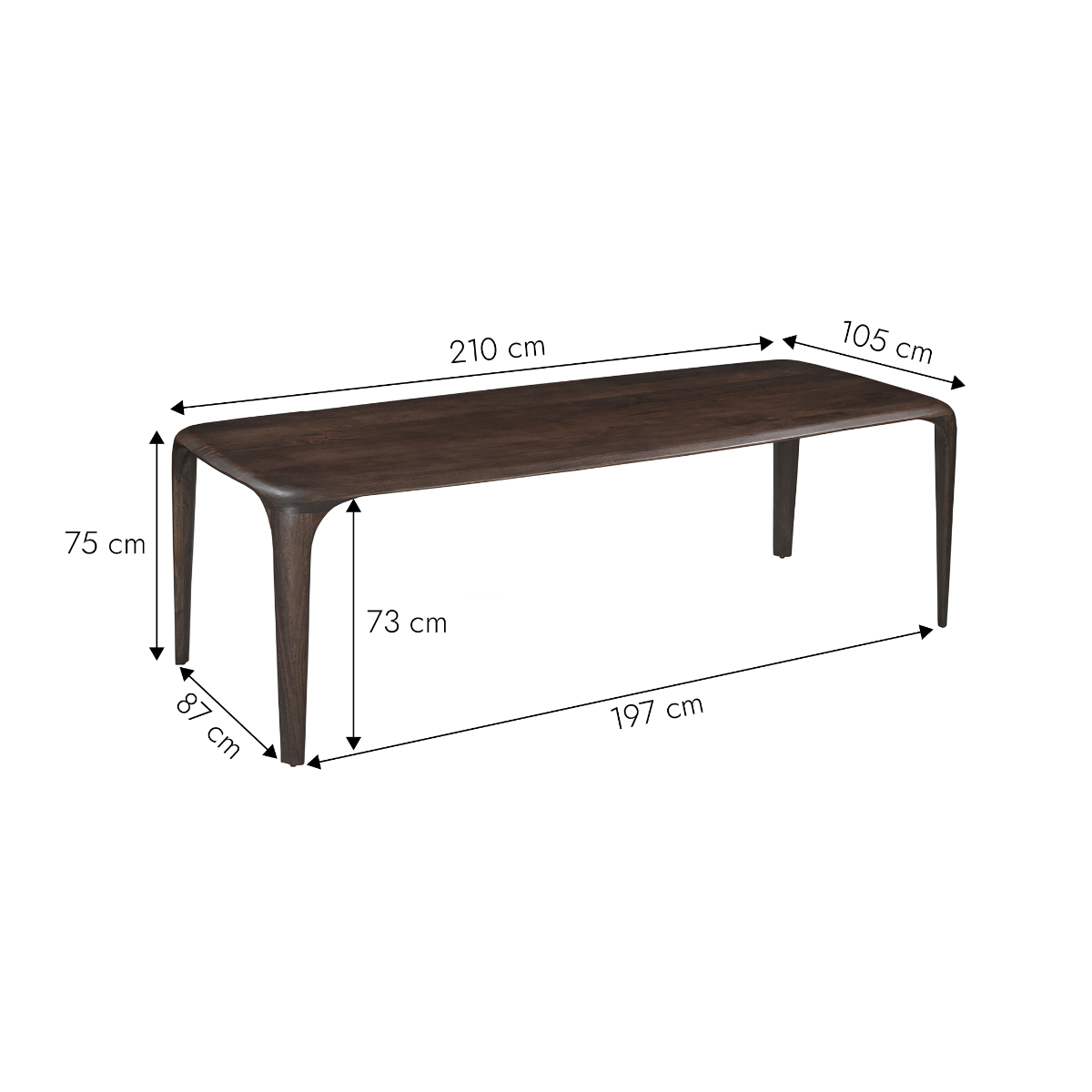 Table à manger en bois de manguier Selva