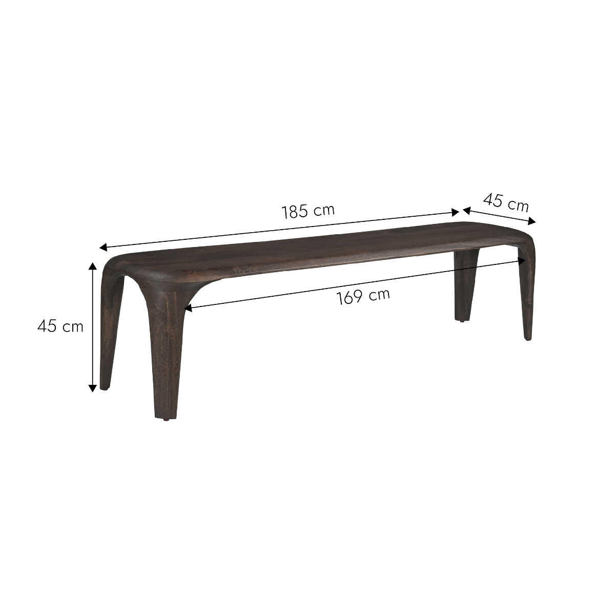 Banc en bois de manguier Selva