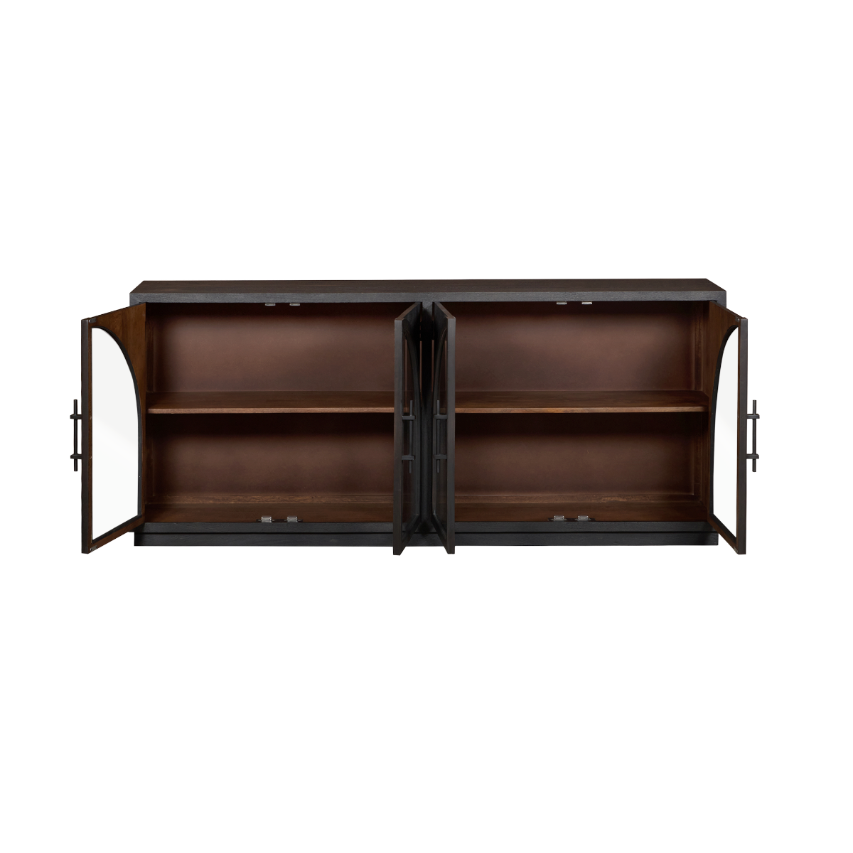 Buffet en bois de manguier foncé Nohea