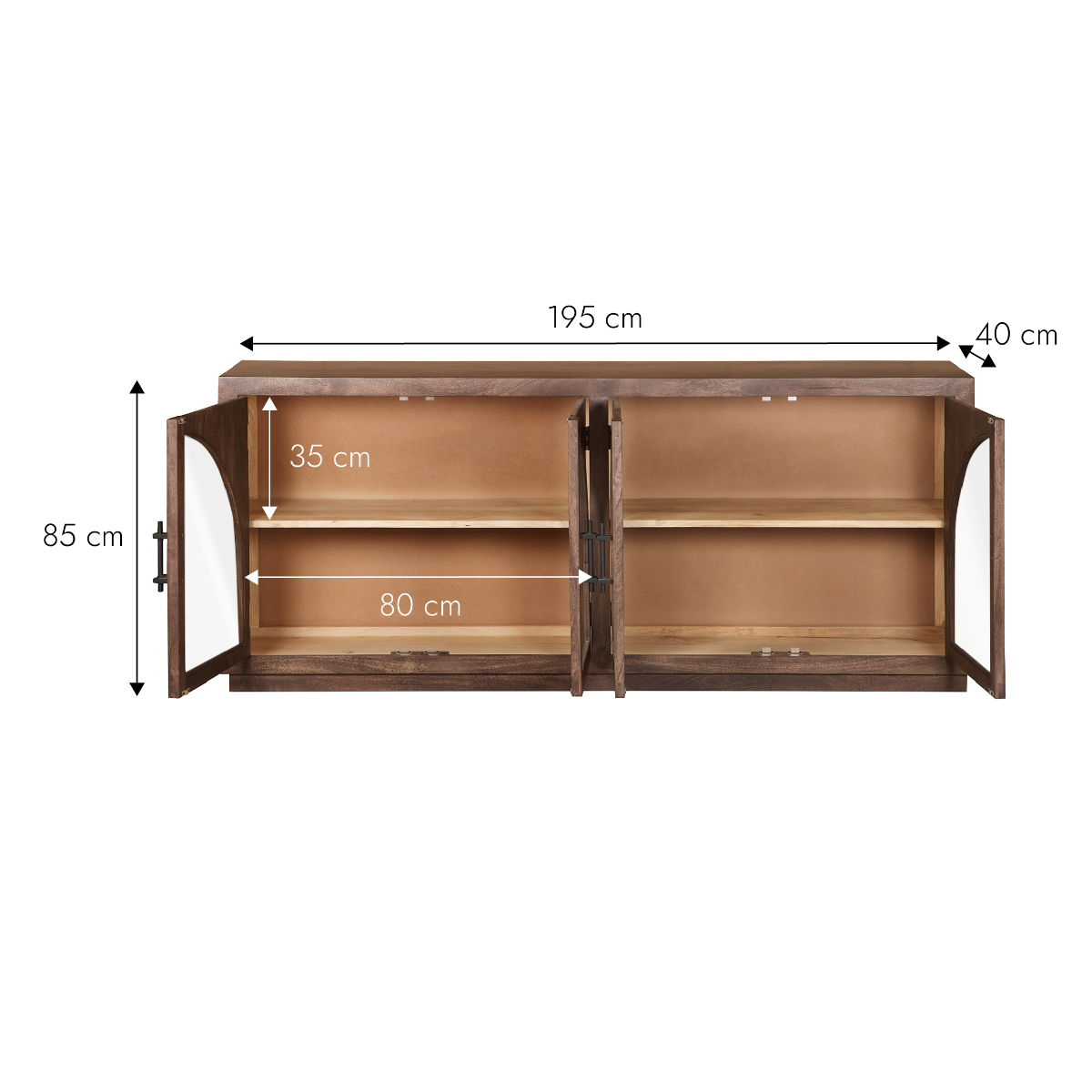 Buffet en bois de manguier Nohea