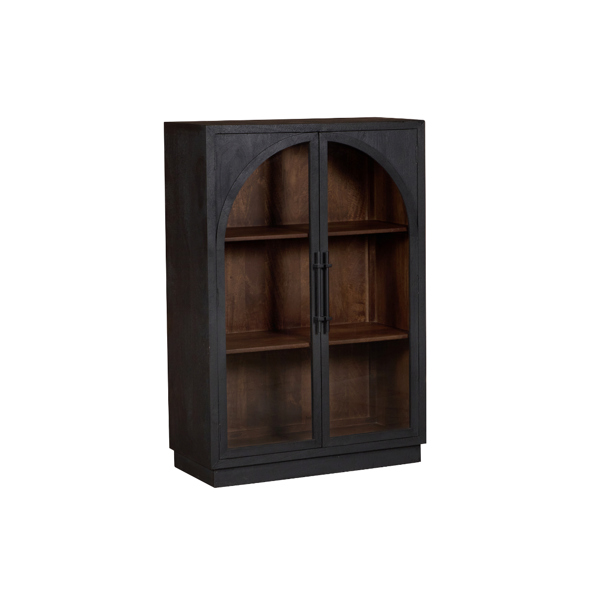 Vitrine en bois de manguier foncé Nohea