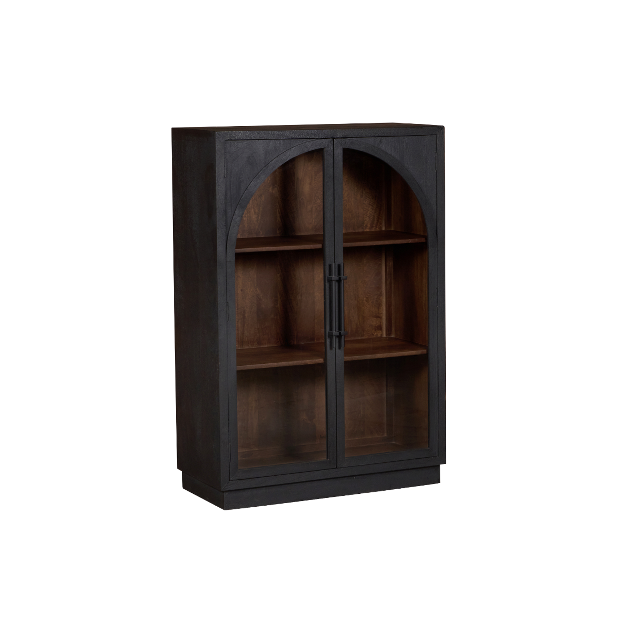 Vitrine en bois de manguier foncé Nohea