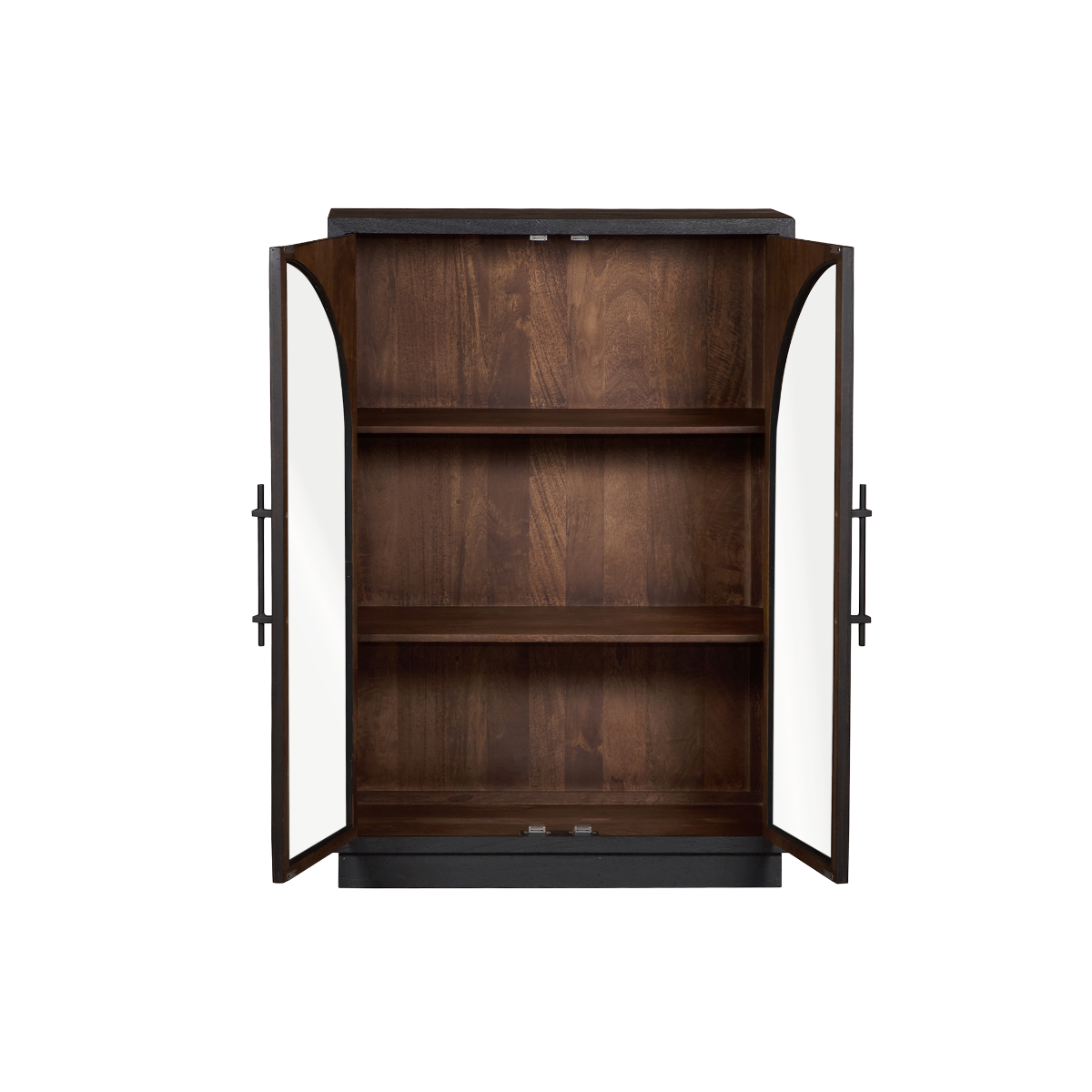Vitrine en bois de manguier foncé Nohea