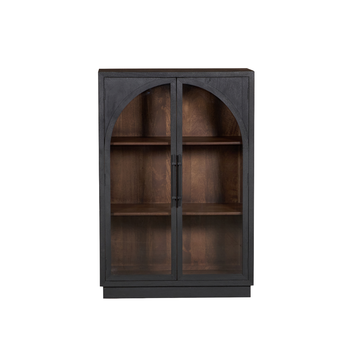 Vitrine en bois de manguier foncé Nohea