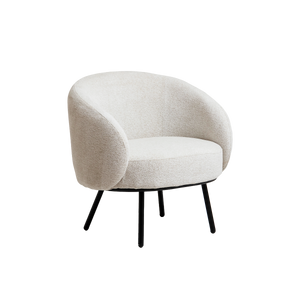 Fauteuil en tissu bouclette confort Orenzo