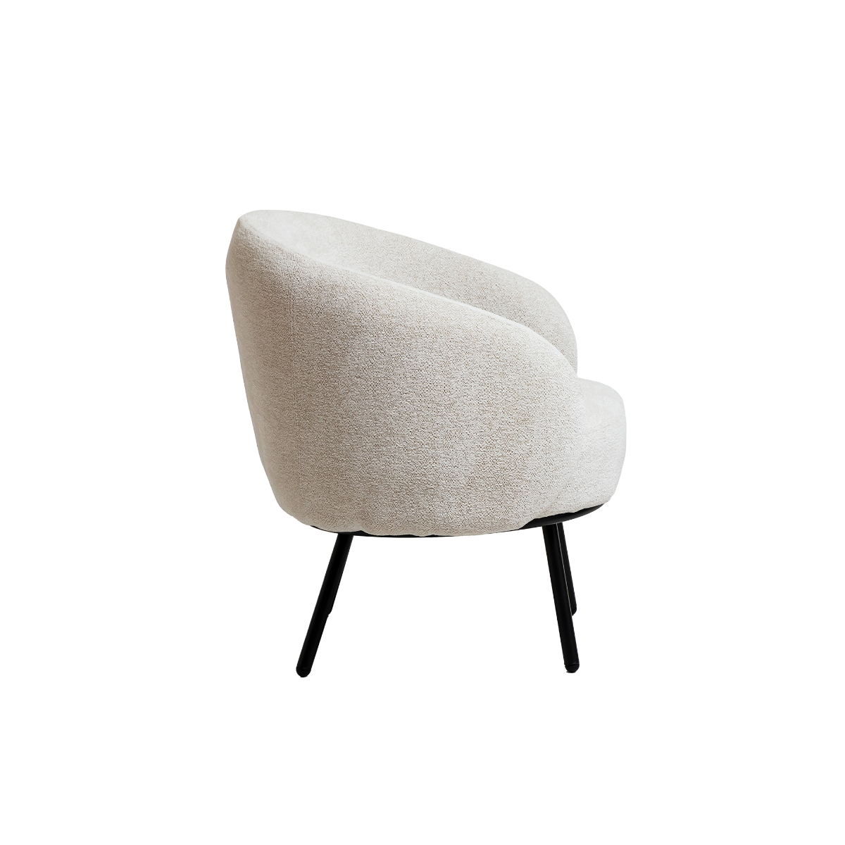 Fauteuil en tissu bouclette confort Orenzo