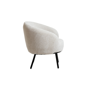 Fauteuil en tissu bouclette confort Orenzo