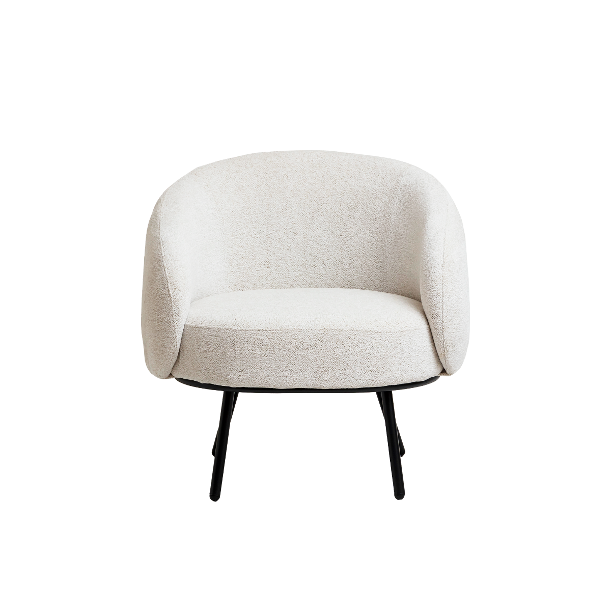 Fauteuil en tissu bouclette confort Orenzo