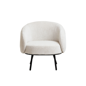 Fauteuil en tissu bouclette confort Orenzo