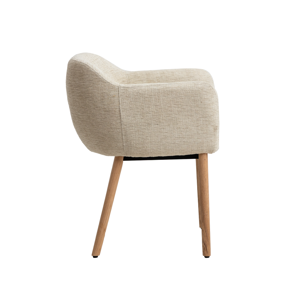 Chaise en tissu beige Solène  (lot de 2)