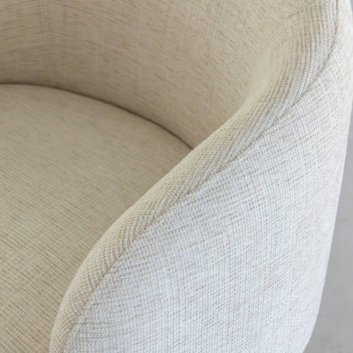 Fauteuil en tissu écru confort Kanoa