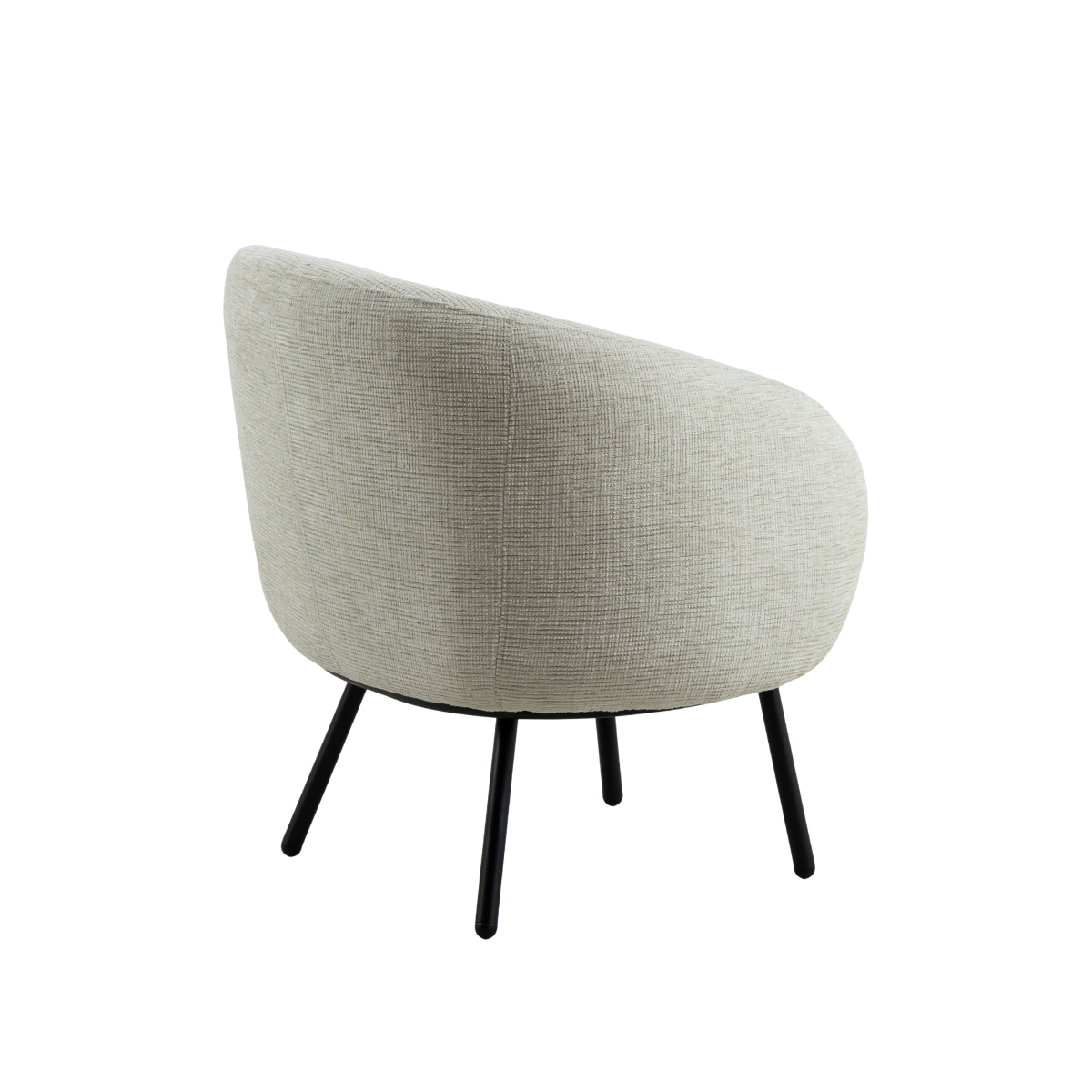 Fauteuil en tissu écru confort Kanoa