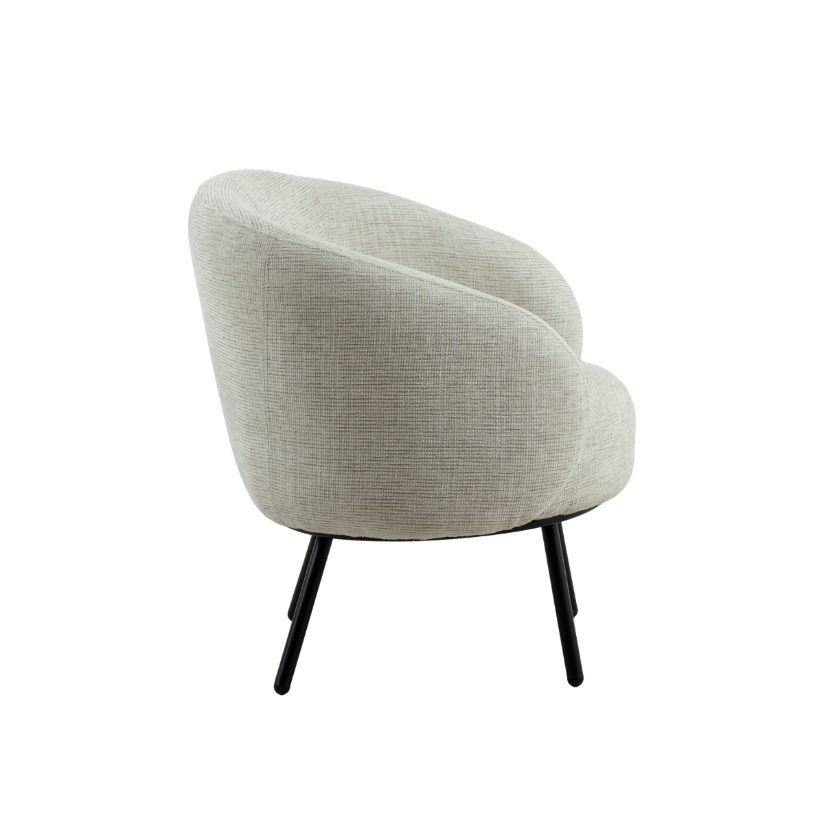 Fauteuil en tissu écru confort Kanoa