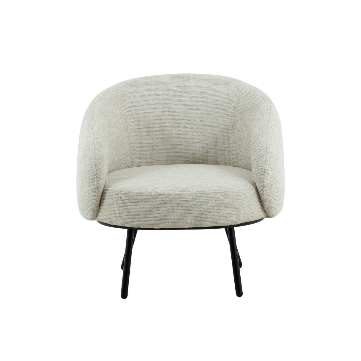 Fauteuil en tissu écru confort Kanoa