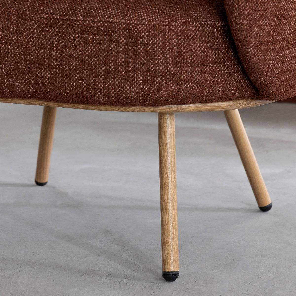 Fauteuil en tissu rouge confort Kanoa